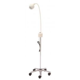 Lámpara halógena de exploración médica, flexo multiposicional, luz fría, peana de aluminio (INMO-20.000)
