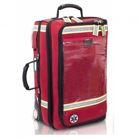 EMERAIR'S, maletín emergencias respiratorias poliamida rojo, con ruedas (EB02.025)