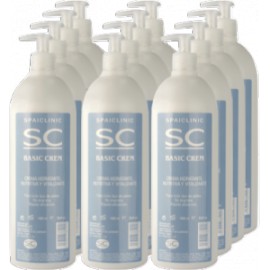 Basic Crem, 5 x 1000 ml de crema de masaje neutra con dosificador (SC-521RC)
