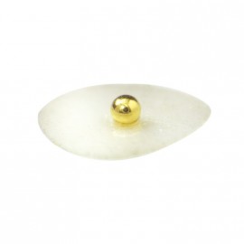 Bolitas metálicas (300ud) bañadas en oro con adhesivo transparente, auriculoterapia
