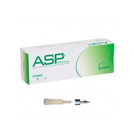 Chincheta de auriculoterapia de acero ASP + aplicador,8 unidade