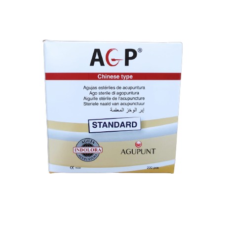 Aguja AGP STANDARD 200ud (mango cobre envase papel individual)