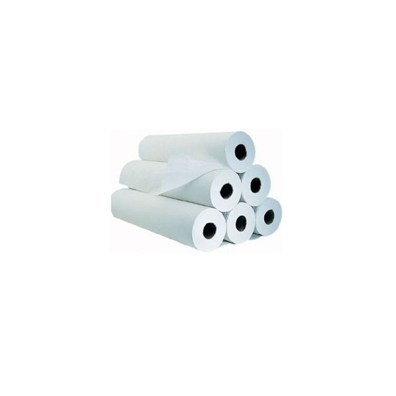 6 Rollos de papel con precorte para camilla economic,38gr. 0,60X70 metros  (UNI-09802)