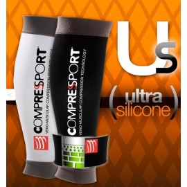 Compressport US Ultra Silicon- Compresión más protección de Aquiles -Color Blanco o Negro